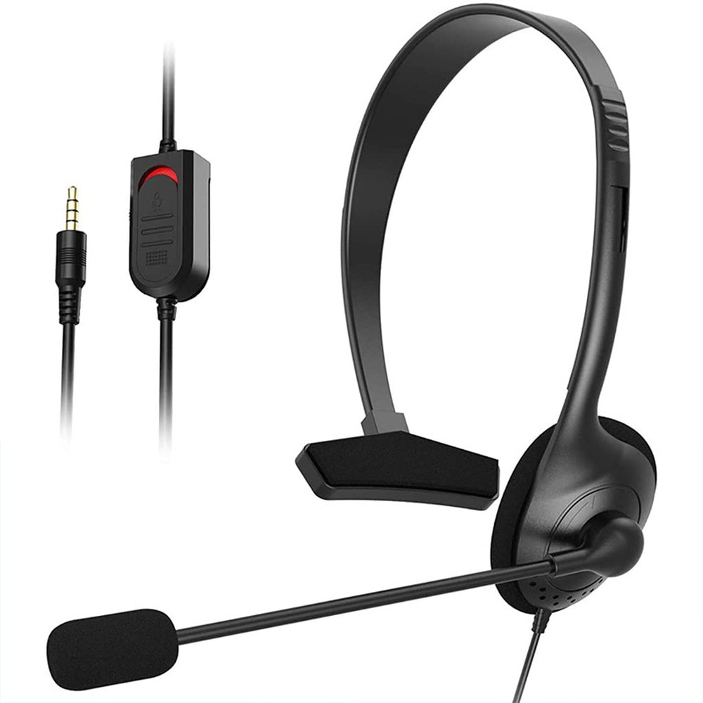 GMBYLBY USB Headset with Microphone Single-Sided Computer Headphone Lightweight Call Center Headset for PC/Laptop/Computer Telephone Headsets for Office Phones with Microphone
