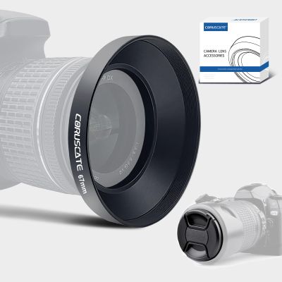 67mm Universal Metal Lens Hood,Wide Angle Lens Hood Compatible All 67mm Brands Camera Lens(and Easy to Install and Remove) 1pcs 67 mm Lens Cap