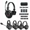 BAFONGCINE SYNCO XTalk X5 Wireless Headset Intercom System,2.4GHz Full Duplex 350M/1148FT Real-time Monitoring,20-Hour Battery Life Telephone Headsets for 5-Person Team Communication view 1