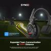 BAFONGCINE SYNCO XTalk X5 Wireless Headset Intercom System,2.4GHz Full Duplex 350M/1148FT Real-time Monitoring,20-Hour Battery Life Telephone Headsets for 5-Person Team Communication view 4