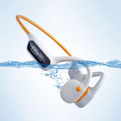Bone Conduction Headphones Bluetooth 5.3 Swimming Headphones Bone Conduction Wireless Earbuds Swimming Earbuds Ipx8 Waterproof Bluetooth Earbuds Open Earphones Built-In Mp3 Player 32G Memory Waite