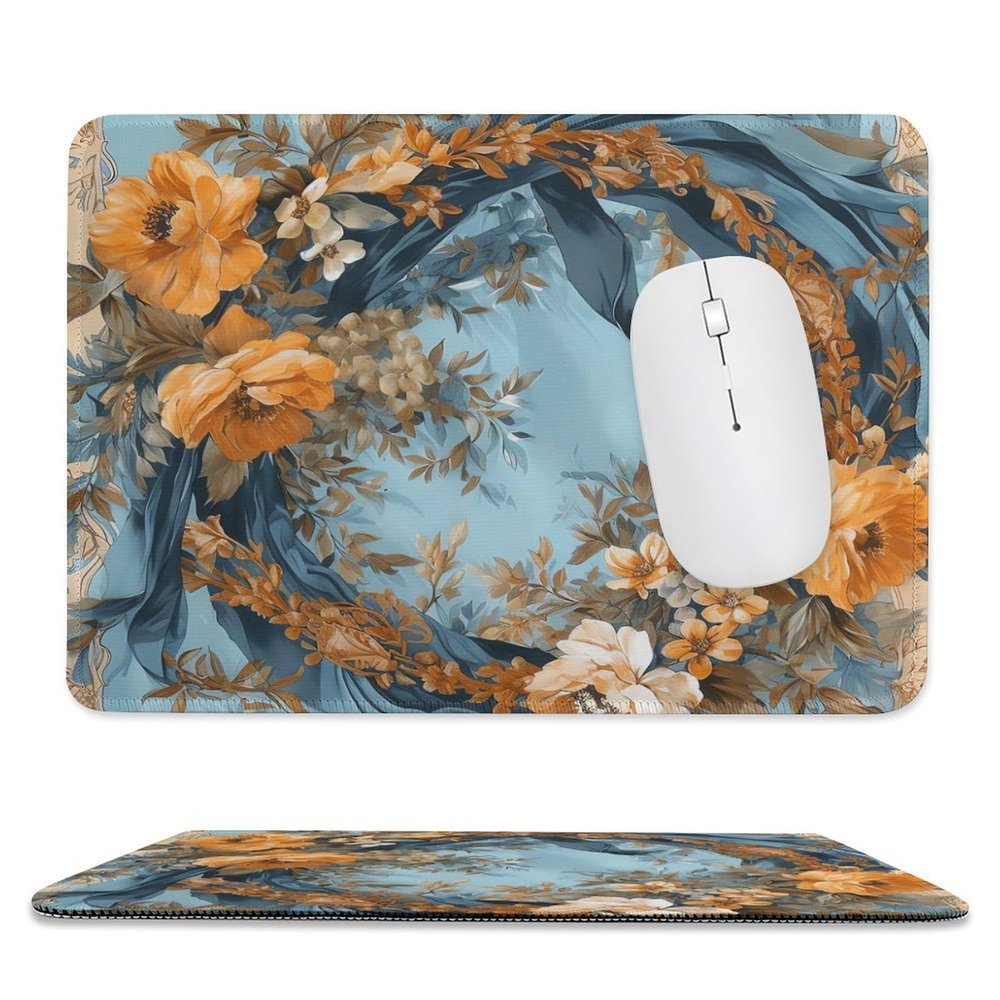 Mousepad 7.9"x9.4" Gaming Mousepads Non-Slip Mousemat Small Portable Mousepas Flowers and Silk Mousepad for Laptop Office Home