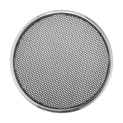 ACROPIX Universal 2" Car Speaker Grills Cover Mesh Round 2 Inch Audio Speaker Subwoofer Guard Protector Case Iron Plating Silver Tone Black - Pack of 1