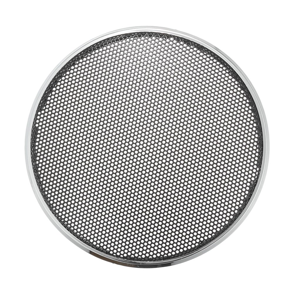 ACROPIX Universal 3" Car Speaker Grills Cover Mesh Round 3 Inch Audio Speaker Subwoofer Guard Protector Case Iron Plating Silver Tone Black - Pack of 1