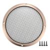 ACROPIX Universal 6" Car Speaker Grills Cover Mesh Round 6 Inch Audio Speaker Subwoofer Guard Protector Case with Mounting Screws Iron Aluminum Alloy Rose Gold Tone Black - Pack of 1 view 1