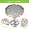 ACROPIX Universal 6" Car Speaker Grills Cover Mesh Round 6 Inch Audio Speaker Subwoofer Guard Protector Case with Mounting Screws Iron Aluminum Alloy Rose Gold Tone Black - Pack of 1 view 4