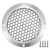 ACROPIX Universal 4" Car Speaker Grills Cover Mesh Round 4 Inch Audio Speaker Subwoofer Guard Protector Case with Mounting Screws Iron Aluminum Alloy Silver Tone Black - Pack of 1 view 1