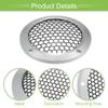 ACROPIX Universal 4" Car Speaker Grills Cover Mesh Round 4 Inch Audio Speaker Subwoofer Guard Protector Case with Mounting Screws Iron Aluminum Alloy Silver Tone Black - Pack of 1 view 4