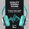 ARTIX CL750 On-Ear Headphones & Silent Wireless Mouse  Wired Headphones with 3.5mm Jack for Laptop, Computer & Tablet + Noiseless Wireless Mouse for Precise, Comfortable, Quiet Work view 3