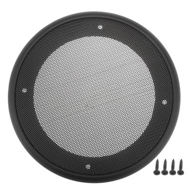 ACROPIX Universal 5" Car Speaker Grills Cover Mesh Round 5 Inch Audio Speaker Subwoofer Guard Protector Case with Mounting Screws Iron ABS Black - Pack of 1
