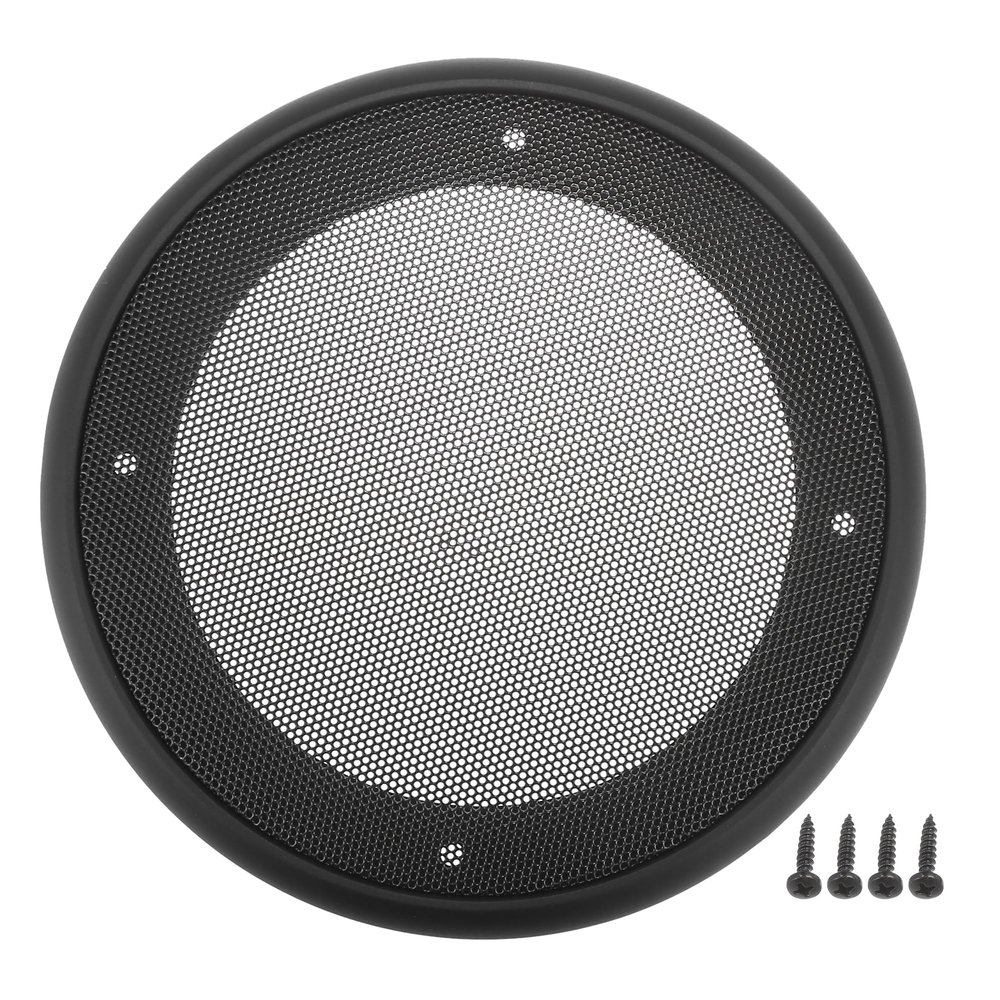 ACROPIX Universal 5" Car Speaker Grills Cover Mesh Round 5 Inch Audio Speaker Subwoofer Guard Protector Case with Mounting Screws Iron ABS Black - Pack of 1