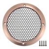 ACROPIX Universal 3.5" Car Speaker Grills Cover Mesh Round 3.5 Inch Audio Speaker Subwoofer Guard Protector Case with Mounting Screws Iron Aluminum Alloy Rose Gold Tone Black - Pack of 1 view 1