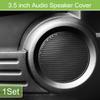 ACROPIX Universal 3.5" Car Speaker Grills Cover Mesh Round 3.5 Inch Audio Speaker Subwoofer Guard Protector Case with Mounting Screws Iron Aluminum Alloy Rose Gold Tone Black - Pack of 1 view 2