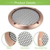 ACROPIX Universal 3.5" Car Speaker Grills Cover Mesh Round 3.5 Inch Audio Speaker Subwoofer Guard Protector Case with Mounting Screws Iron Aluminum Alloy Rose Gold Tone Black - Pack of 1 view 4