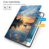 Fishing Scenic Printed Tablet Case for Ipad Air3 10.5"/Ipad Pro 10.5", Pu Leather Non-Slip Tablet Cases Shockproof Stand Cover with Auto Sleep/Wake Cover view 3
