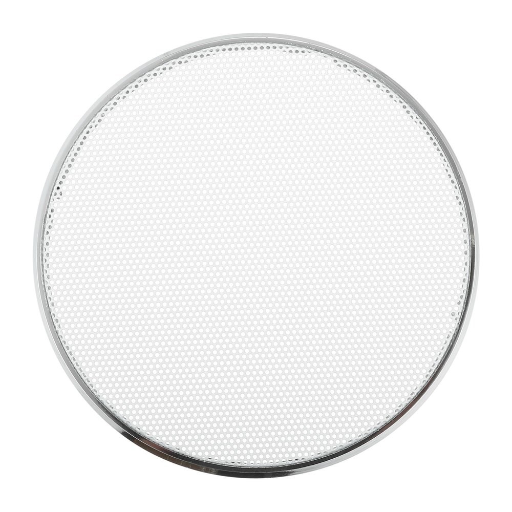 ACROPIX Universal 4" Car Speaker Grills Cover Mesh Round 4 Inch Audio Speaker Subwoofer Guard Protector Case Iron Plating Silver Tone White - Pack of 1