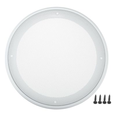ACROPIX Universal 8" Car Speaker Grills Cover Mesh Round 8 Inch Audio Speaker Subwoofer Guard Protector Case with Mounting Screws Iron ABS White - Pack of 1
