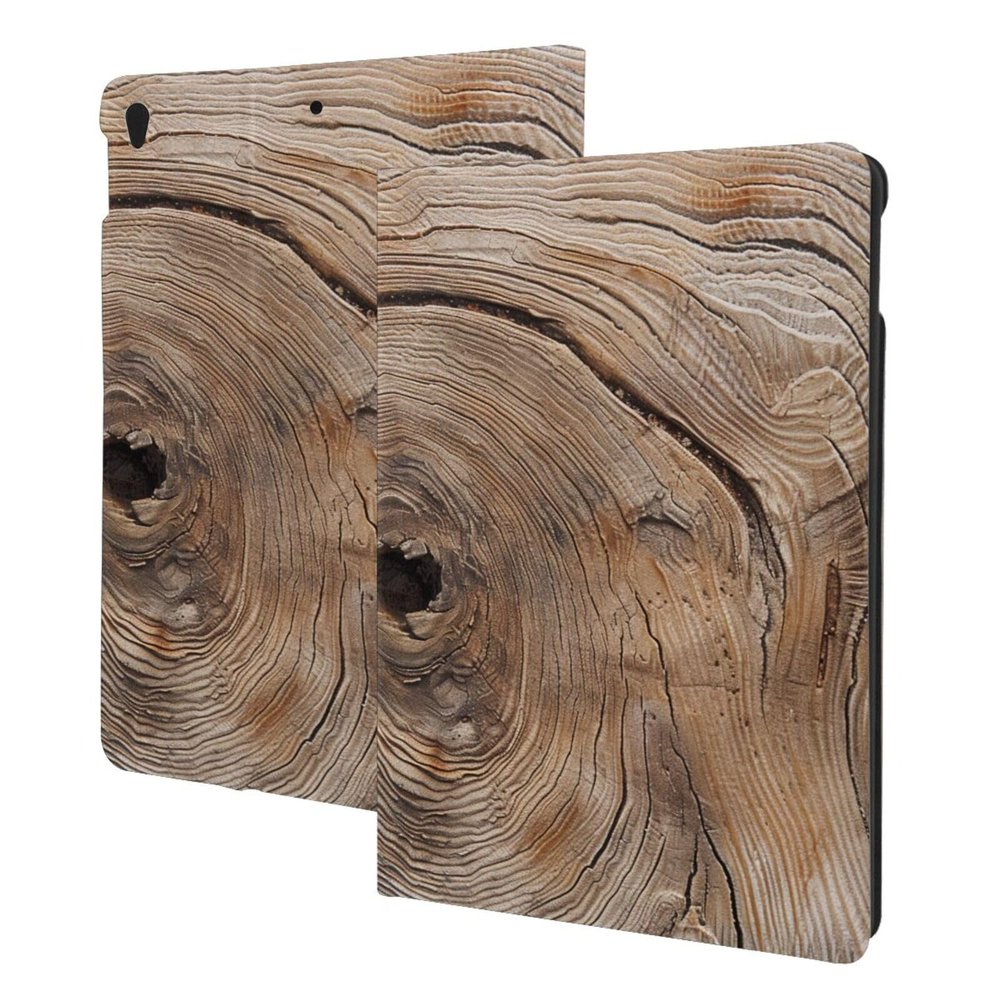 EMPYRI Wood Grain Printed Tablet Case for Ipad Air3 10.5""/Ipad Pro 10.5"", Pu Leather Non-Slip Tablet Cases Shockproof Stand Cover with Auto Sleep/Wake Cover