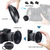 82mm Universal Metal Lens Hood,Wide Angle Lens Hood Compatible All 82mm Brands Camera Lens(and Easy to Install and Remove) 1pcs 82 mm Lens Cap view 3