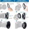 82mm Universal Metal Lens Hood,Wide Angle Lens Hood Compatible All 82mm Brands Camera Lens(and Easy to Install and Remove) 1pcs 82 mm Lens Cap view 4