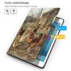EMPYRI Farm Chickens Printed Tablet Case for Ipad 7th Generation 10.2"", Pu Leather Non-Slip Tablet Cases Shockproof Stand Cover with Auto Sleep/Wake Cover view 3