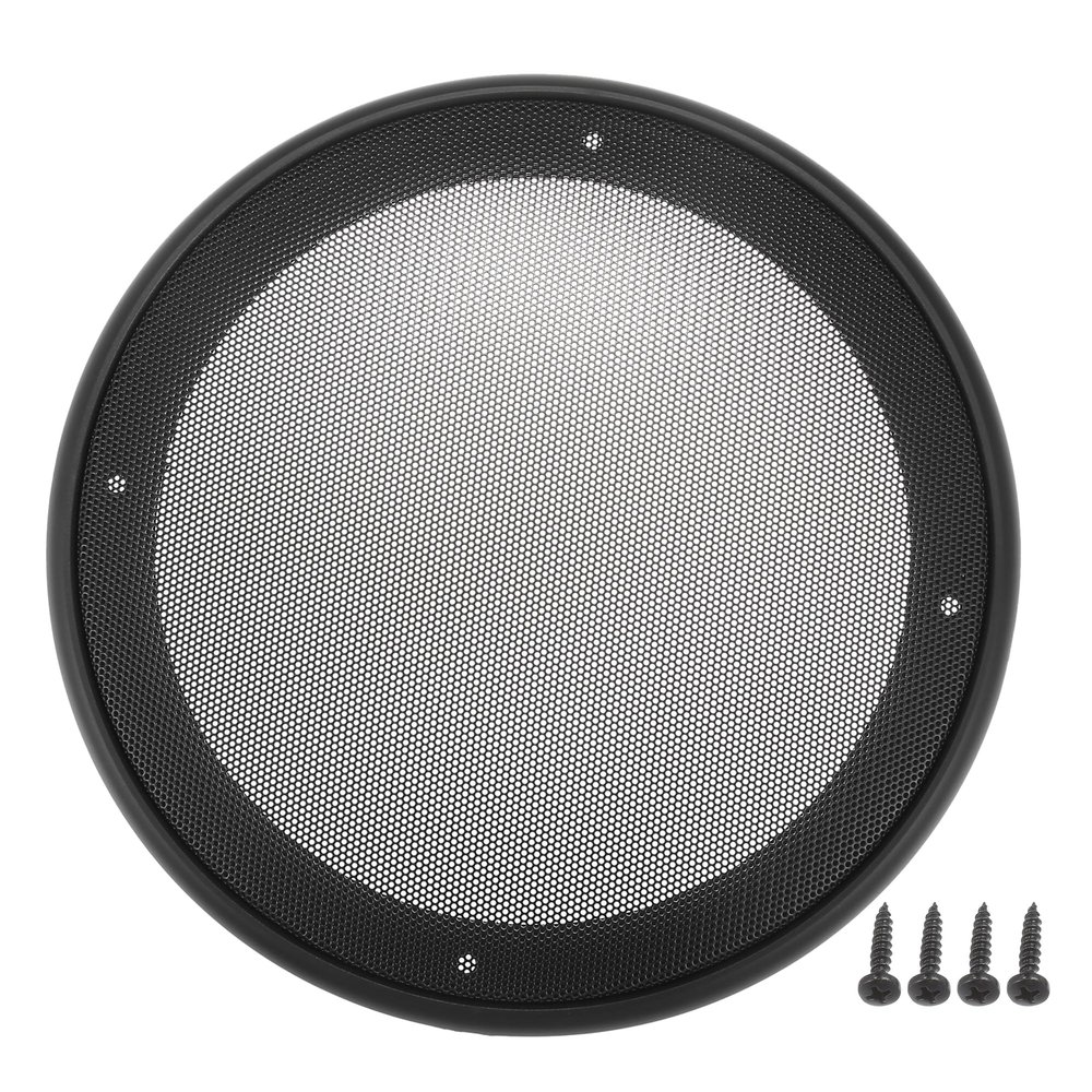 ACROPIX Universal 8" Car Speaker Grills Cover Mesh Round 8 Inch Audio Speaker Subwoofer Guard Protector Case with Mounting Screws Iron ABS Black - Pack of 1