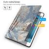 Winter Landscape Printed Tablet Case for Ipad 7th Generation 10.2", Pu Leather Non-Slip Tablet Cases Shockproof Stand Cover with Auto Sleep/Wake Cover view 3