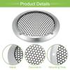 ACROPIX Universal 3.5" Car Speaker Grills Cover Mesh Round 3.5 Inch Audio Speaker Subwoofer Guard Protector Case with Mounting Screws Iron Aluminum Alloy Silver Tone Black - Pack of 1 view 4