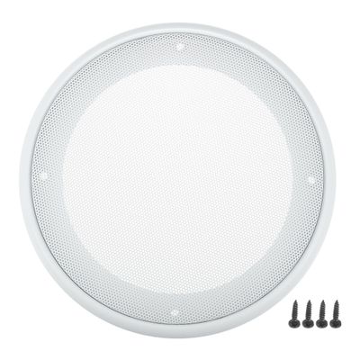 ACROPIX Universal 6.5" Car Speaker Grills Cover Mesh Round 6.5 Inch Audio Speaker Subwoofer Guard Protector Case with Mounting Screws Iron ABS White - Pack of 1