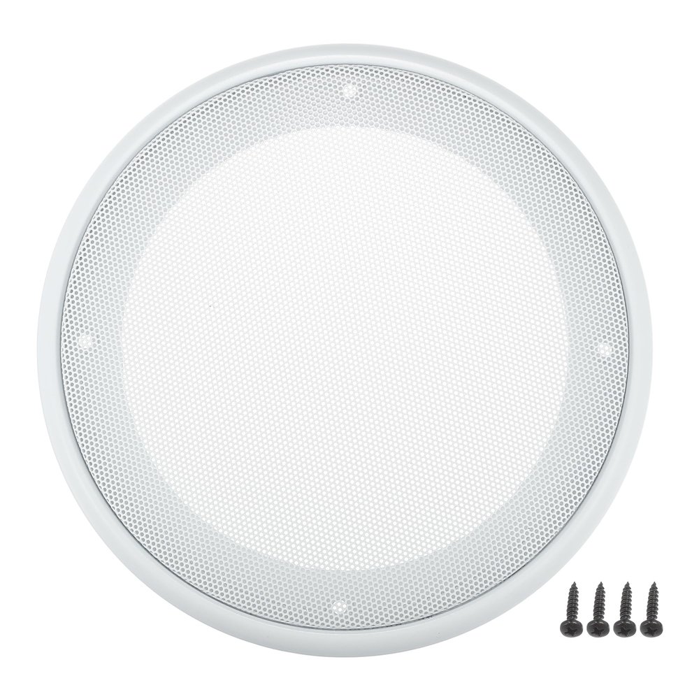 ACROPIX Universal 6.5" Car Speaker Grills Cover Mesh Round 6.5 Inch Audio Speaker Subwoofer Guard Protector Case with Mounting Screws Iron ABS White - Pack of 1