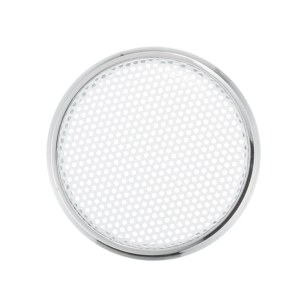 ACROPIX Universal 1" Car Speaker Grills Cover Mesh Round 1 Inch Audio Speaker Subwoofer Guard Protector Case Iron Plating Silver Tone White - Pack of 1