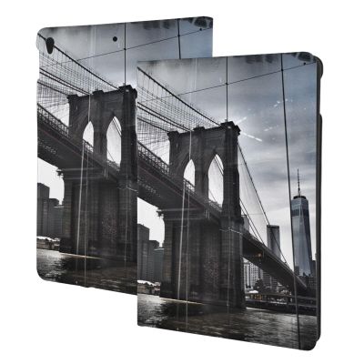 Brooklyn Bridge Printed Tablet Case for Ipad Air3 10.5"/Ipad Pro 10.5", Pu Leather Non-Slip Tablet Cases Shockproof Stand Cover with Auto Sleep/Wake Cover