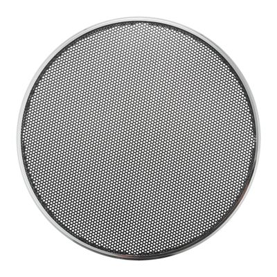 ACROPIX Universal 5" Car Speaker Grills Cover Mesh Round 5 Inch Audio Speaker Subwoofer Guard Protector Case Iron Plating Silver Tone Black - Pack of 1