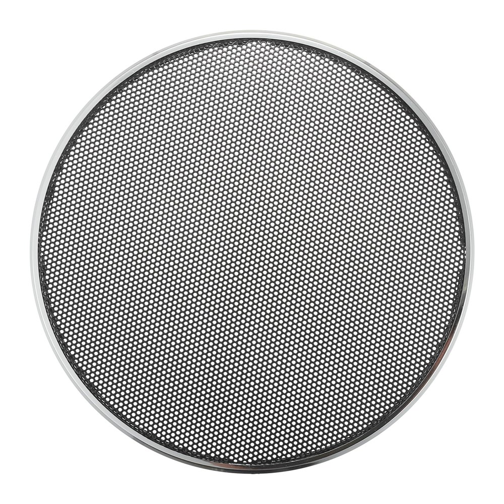 ACROPIX Universal 5" Car Speaker Grills Cover Mesh Round 5 Inch Audio Speaker Subwoofer Guard Protector Case Iron Plating Silver Tone Black - Pack of 1
