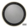 ACROPIX Universal 8" Car Speaker Grills Cover Mesh Round 8 Inch Audio Speaker Subwoofer Guard Protector Case with Mounting Screws Iron ABS Gold Tone Black - Pack of 1 view 1