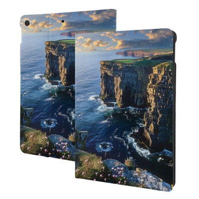 EMPYRI Ireland Outdoors County Clare The Cliffs Printed Tablet Case for Ipad 7th Generation 10.2"", Pu Leather Non-Slip Tablet Cases Shockproof Stand Cover with Auto Sleep/Wake Cover