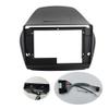 FRALHQFL 10.1INCH Radio Frame for Hyundai Tucson 2010 Double Din Stereo GPS DVD Player Bezel Dashboard Installation Dash Mount Trim Kit,Frame with Cable view 1