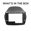 FRALHQFL 10.1INCH Radio Frame for Hyundai Tucson 2010 Double Din Stereo GPS DVD Player Bezel Dashboard Installation Dash Mount Trim Kit,Frame with Cable view 3