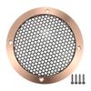 ACROPIX Universal 3" Car Speaker Grills Cover Mesh Round 3 Inch Audio Speaker Subwoofer Guard Protector Case with Mounting Screws Iron Aluminum Alloy Rose Gold Tone Black - Pack of 1 view 1