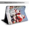 EMPYRI Santa Claus and Snowman Printed Tablet Case for Ipad 7th Generation 10.2"", Pu Leather Non-Slip Tablet Cases Shockproof Stand Cover with Auto Sleep/Wake Cover view 2