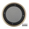 ACROPIX Universal 4" Car Speaker Grills Cover Mesh Round 4 Inch Audio Speaker Subwoofer Guard Protector Case with Mounting Screws Iron ABS Gold Tone Black - Pack of 1 view 1