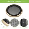 ACROPIX Universal 4" Car Speaker Grills Cover Mesh Round 4 Inch Audio Speaker Subwoofer Guard Protector Case with Mounting Screws Iron ABS Gold Tone Black - Pack of 1 view 4