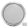 ACROPIX Universal 6" Car Speaker Grills Cover Mesh Round 6 Inch Audio Speaker Subwoofer Guard Protector Case with Mounting Screws Iron Aluminum Alloy Silver Tone Black - Pack of 1 view 1