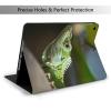 EMPYRI Green Lizard Printed Tablet Case for Ipad 7th Generation 10.2"", Pu Leather Non-Slip Tablet Cases Shockproof Stand Cover with Auto Sleep/Wake Cover view 2