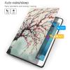 Japanese Cherry Tree Printed Tablet Case for Ipad 7th Generation 10.2", Pu Leather Non-Slip Tablet Cases Shockproof Stand Cover with Auto Sleep/Wake Cover view 3