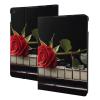 EMPYRI Red Rose On Piano Printed Tablet Case for Ipad 7th Generation 10.2"", Pu Leather Non-Slip Tablet Cases Shockproof Stand Cover with Auto Sleep/Wake Cover view 1