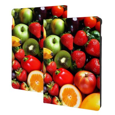 Fresh Fruits and Vegetables Printed Tablet Case for Ipad Air3 10.5"/Ipad Pro 10.5", Pu Leather Non-Slip Tablet Cases Shockproof Stand Cover with Auto Sleep/Wake Cover