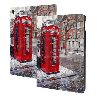 EMPYRI London Red Telephone Booth Printed Tablet Case for Ipad Air3 10.5""/Ipad Pro 10.5"", Pu Leather Non-Slip Tablet Cases Shockproof Stand Cover with Auto Sleep/Wake Cover
