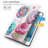 EMPYRI Colorful Sweet Lollipop Cupcake Donut Printed Tablet Case for Ipad 7th Generation 10.2"", Pu Leather Non-Slip Tablet Cases Shockproof Stand Cover with Auto Sleep/Wake Cover view 3