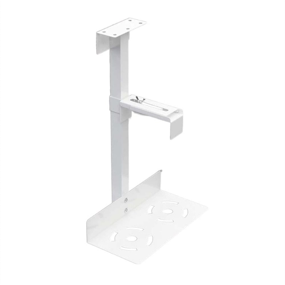 ZTHYSHXA CPU Holder Stand Universal PC Case Holder Under Desk, Wall Side CPU Stand Mount Adjustable PC Mainframe Hanger Bracket Fits Most PC Cases, Black/White Computer Tower Stand(Color:White)